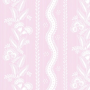 Pale Pink and White Emma Stripe Silhouette