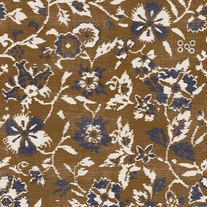 Hana Fabric in caramel navy