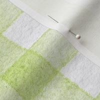 french country gingham - honeydew color - watercolor botanical green plaid wallpaper