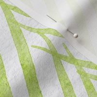 palm leaf stripe honeydew - botanical chevron - watercolor green herringbone - modern green botanical wallpaper