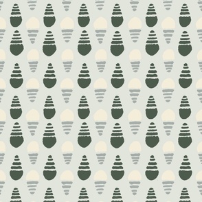 Bumble Bee Butts in Gray, Green, Cream