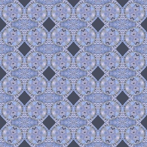 geo chequered collage - sky blue 