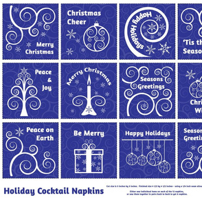 Curly Swirly Holiday Cocktail Napkins