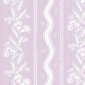 Lilac and White Emma Stripe Silhouette