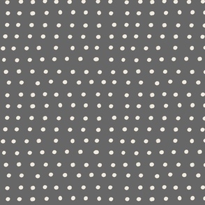 Hand drawn dots in Dark Gray and Cream