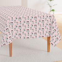 Cute Baby Penguins Polka Dot, Light Pink