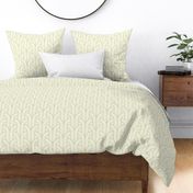 Interlocking Arches - Celedon Green on Off-White with Canvas Texture - Small