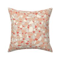 Coastal Chic Coral Sea Glass Terrazzo 