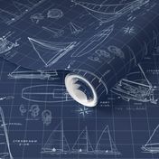 Sailboat Blueprints, Classic Navy