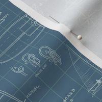 Sailboat Blueprints, Admiral Blue
