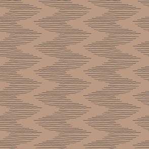 SMALL SIMPLE NEUTRAL MINIMAL VERTICAL CHEVRON IKAT HERRINGBONE ZIG ZAG-DARK CHARCOAL HAND DRAWN LINES-DUSTY PINK BROWN 