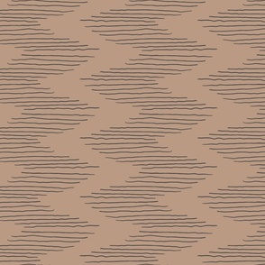 LARGE SIMPLE NEUTRAL MINIMAL VERTICAL CHEVRON HERRINGBONE ZIG ZAG-DARK CHARCOAL HAND DRAWN LINES-DUSTY PINK BROWN 