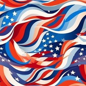 Abstract Stars and Stripes
