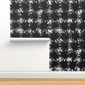 Spiky Sea Urchin - Black and White (Large Scale)