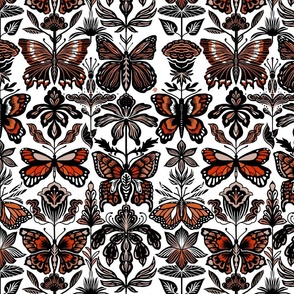 Monochromatic Butterflies in White