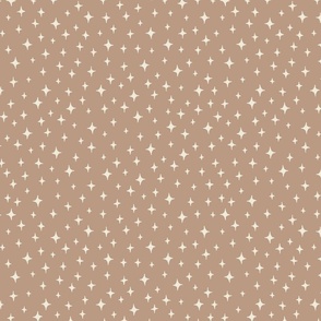 CLASSIC SMALL SCALE DITSY STARS IN OFF WHITE AND ROSE BEIGE