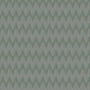 HORIZONTAL CHEVRON HERRINGBONE ZIG ZAG HAND DRAWN LINES SMALL SCALE IN GREEN