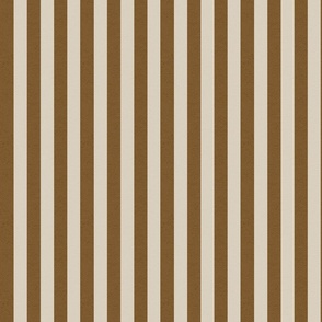 Dark caramel brown watercolour classic stripe small