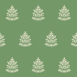 Simple Green Minimalistic Floral Christmas Trees