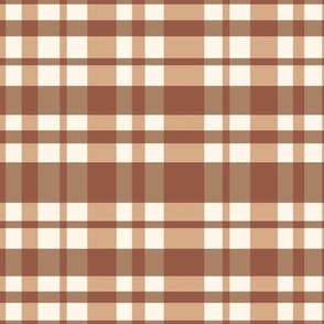 French countryside brown plaid 
