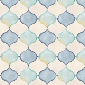 Coastal chic sun kissed watercolor mosaics