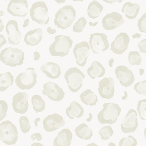 large watercolor muted leopard print in cream