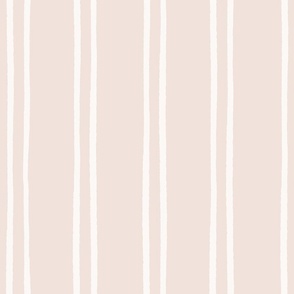 Large hand painted pinstripe in pink and cream
