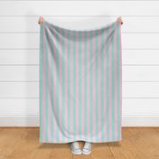 Large Scale Ken Beach Stripes in Pink and Mint 
