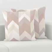 Warm taupe chevron pattern - classic geometric arrow pattern - large scale for bedding and home decor