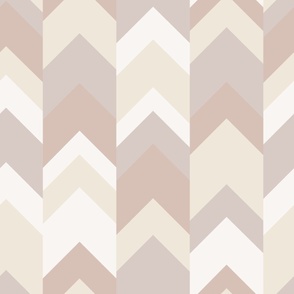 Warm taupe chevron pattern - classic geometric arrow pattern - large scale for bedding and home decor