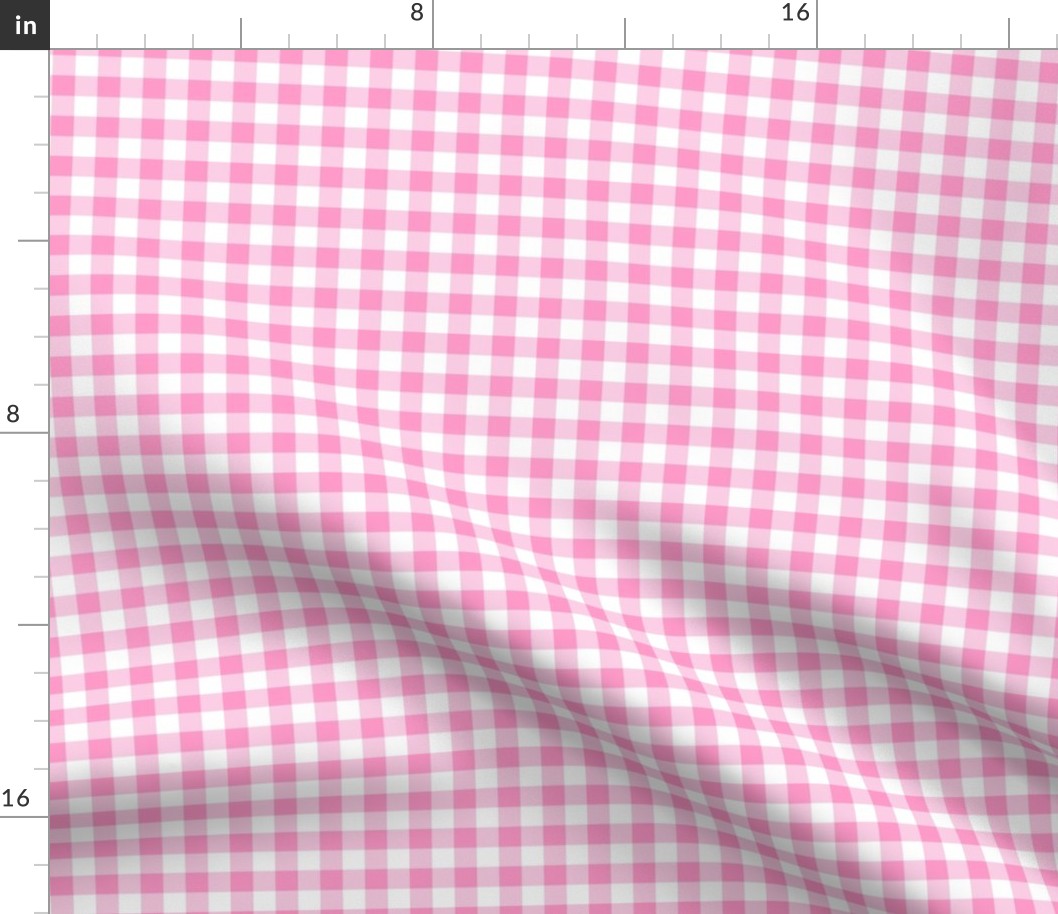 Small Scale Barbie Pink Gingham Checker