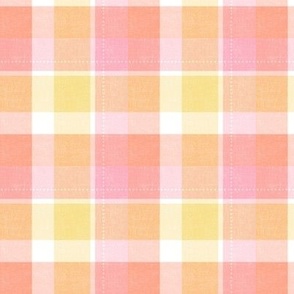 Small, Pink and Yellow Sherbet Plaid