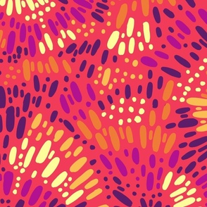 Psychedelic big bang coral wallpaper scale