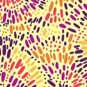 Psychedelic big bang yellow wallpaper scale