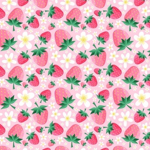 Berries And Blooms Strawberry Pattern Medium