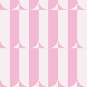Pink Split Geometric Stripes / Carousel Pink Stripes