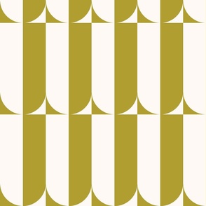 Green Split Geometric Stripes / Modern Geometric Wallpaper