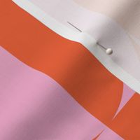 Pink and Orange Geometric Stripes / Pink and Orange Modern Geometric Design