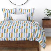 Sweet Calming Modern Bedding / Geometric Stripes / Cool Colors