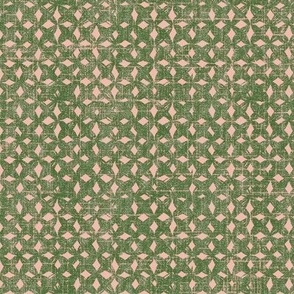 medium - cross stitch - green/pink