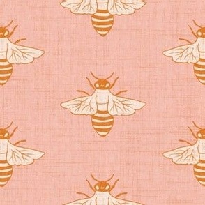 medium - orchard honeybee - pink and orange