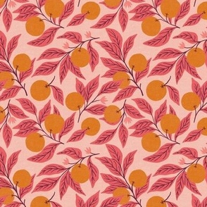 microscale- orange blossoms - pink/orange