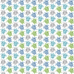 Cool Sea Turtles Pattern - Smaller Scale