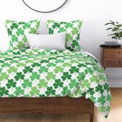 Green Clovers Pattern - Large Scale