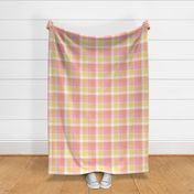 Large, Pink and Yellow Sherbet Plaid