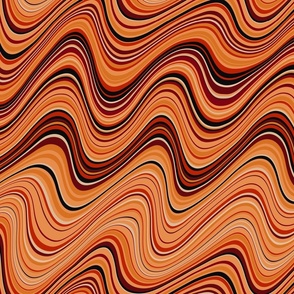 Terracotta brown abstract waves inspired by The Wave in Arizona
