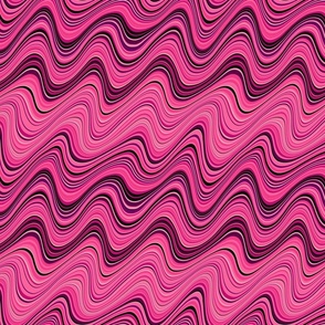Barbie pink abstract waves