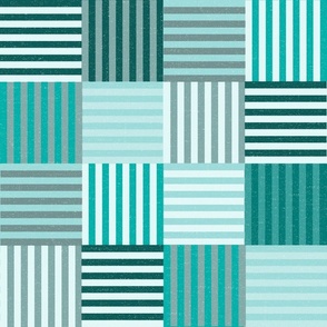 Monochromatic Aqua Green Stripes in Squares