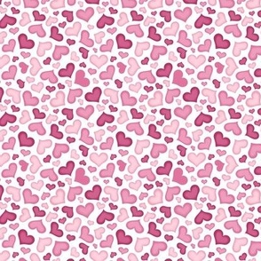 Pink Hearts Pattern - Tiny Scale