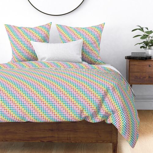 Rainbow Houndstooth Pattern - Small Scale